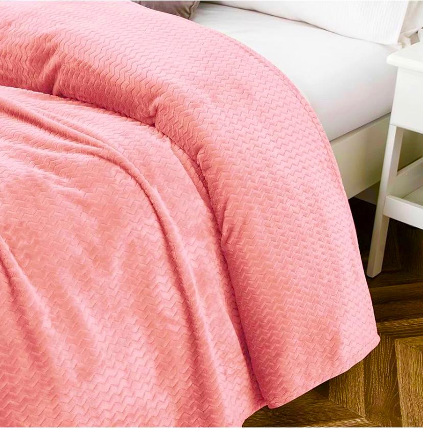Κουβέρτα Fleece Μονή 160χ240 ZIGZAG Pink