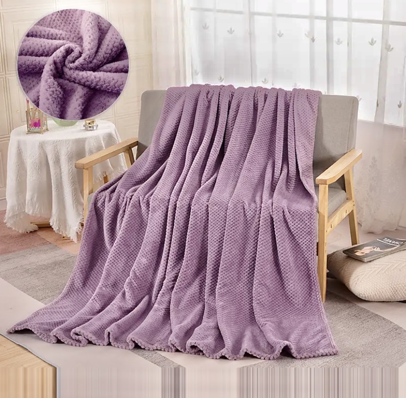 Κουβέρτα Fleece Υπέρδιπλη 220Χ240 POPCORN Lilac