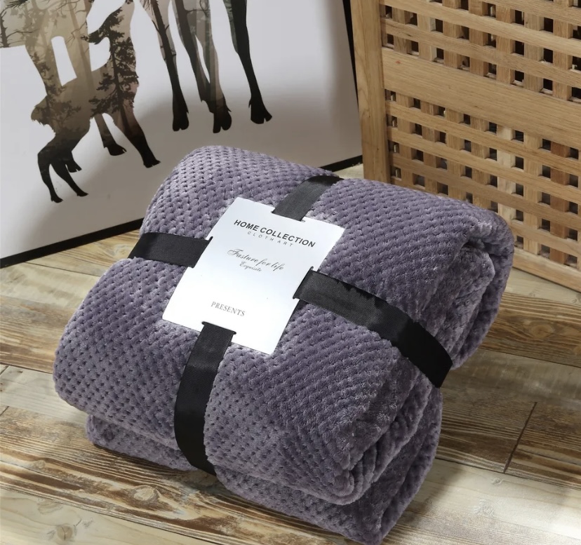 Κουβέρτα Fleece Υπέρδιπλη 220Χ240 POPCORN Purple