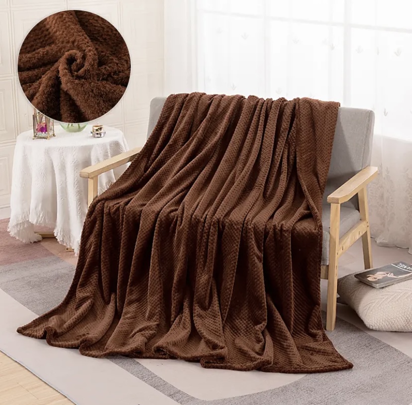 Κουβέρτα Fleece Μονή 160Χ220 POPCORN Brown